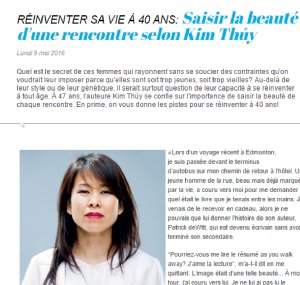 Réinventer sa vie à 40 ans : saisir la beauté d'une rencontre selon Kim Thúy